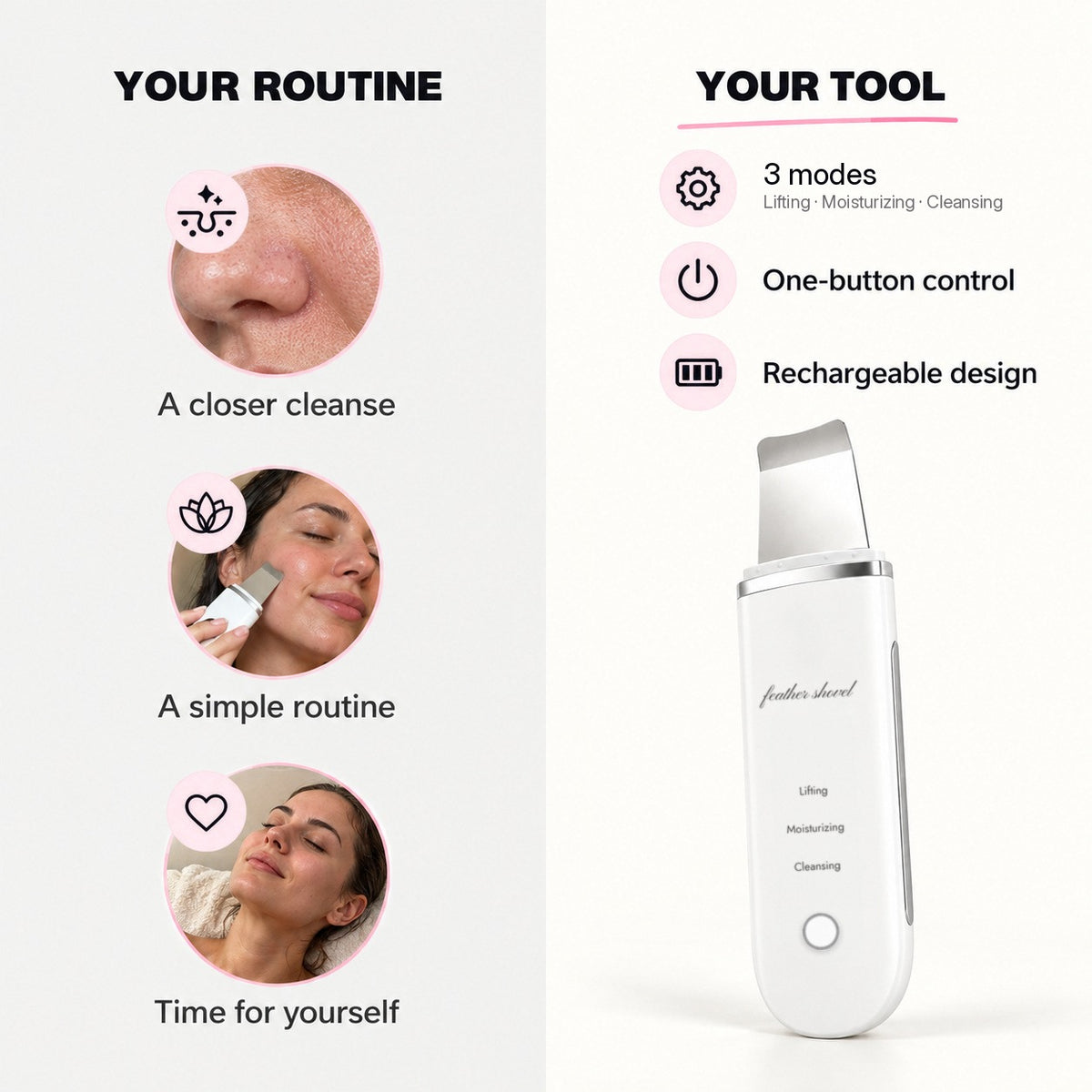 Electric Ultrasonic Skin Scrubber